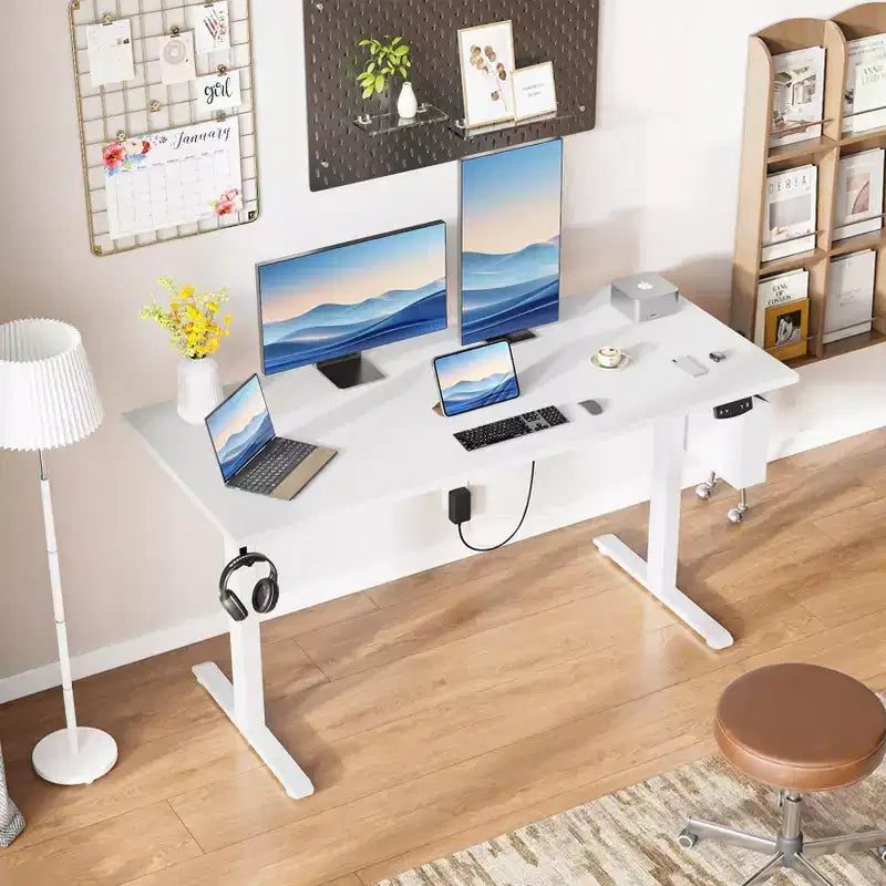 Bureau d'ordinateur à hauteur réglable électrique assis-debout