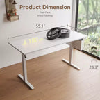 Bureau d'ordinateur à hauteur réglable électrique assis-debout