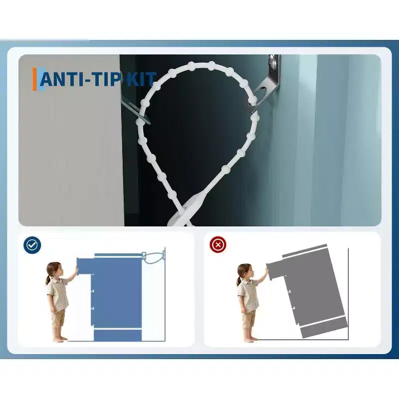 Commode haute moderne à 9 tiroirs avec lumières contrôlées par application et station de charge