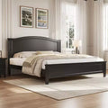 Whisen Platform Bed Bed Frame with Headboard with Wooden Slat Support Legs