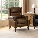 Fauteuil inclinable manuel en cuir véritable