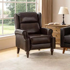 Fauteuil inclinable manuel en cuir véritable