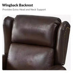 Fauteuil inclinable manuel en cuir véritable