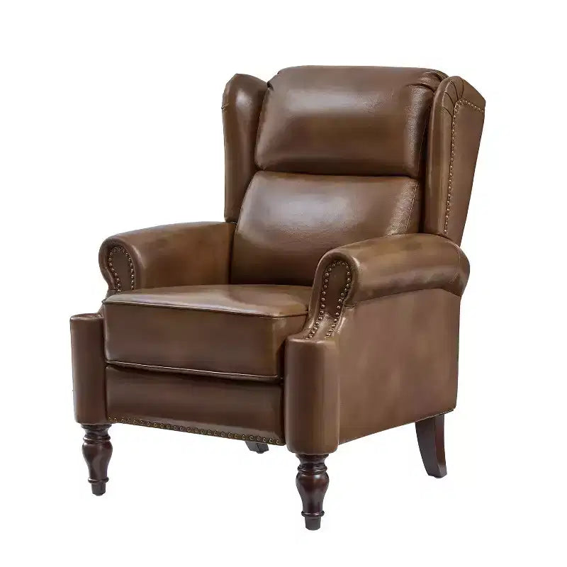Fauteuil inclinable manuel en cuir véritable