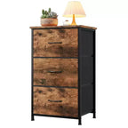 Commode étroite à 3 tiroirs avec bacs en tissu amovibles