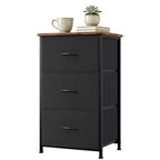 Commode étroite à 3 tiroirs avec bacs en tissu amovibles