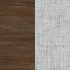 Tabouret de bar hauteur comptoir en bois brun foncé brossé et lin gris