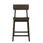 Tabouret de bar hauteur comptoir en bois, finition carbonite