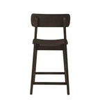 Tabouret de bar hauteur comptoir en bois, finition carbonite