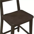 Tabouret de bar hauteur comptoir en bois, finition carbonite
