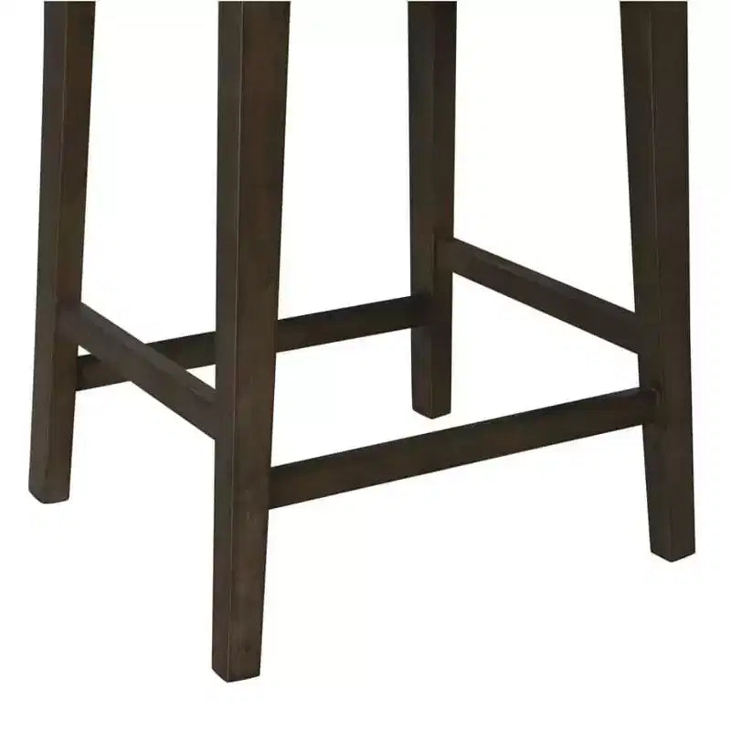 Tabouret de bar hauteur comptoir en bois, finition carbonite