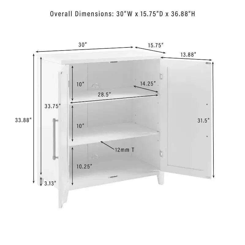 Armoire de cuisine empilable blanc