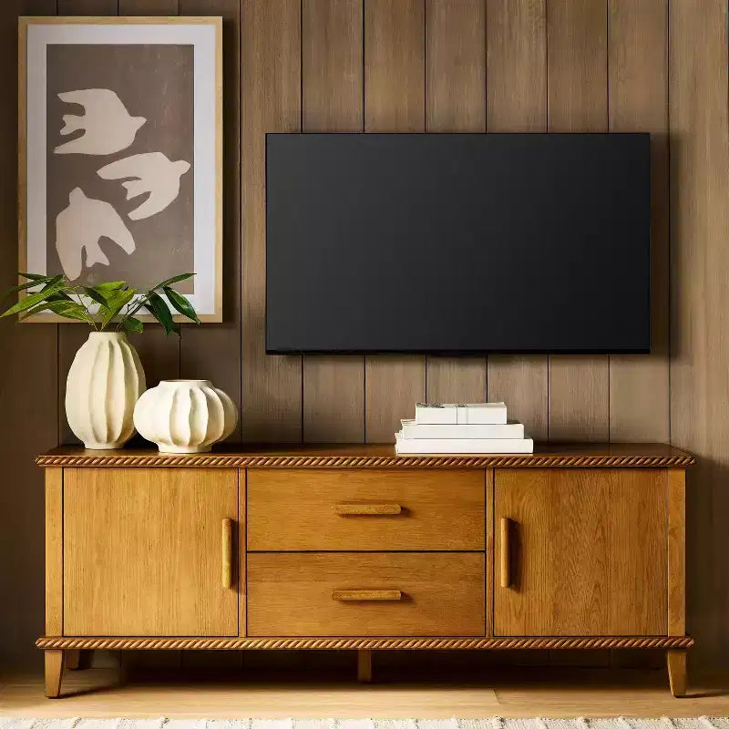Meuble TV média chêne brun