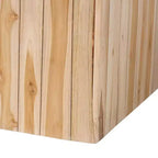 Table basse en teck avec pieds uniques en bûches de bois recyclées - Naturel