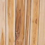 Table basse en teck avec pieds uniques en bûches de bois recyclées - Naturel