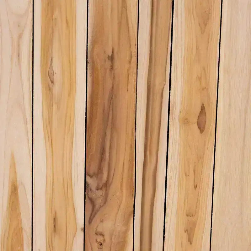 Table basse en teck avec pieds uniques en bûches de bois recyclées - Naturel