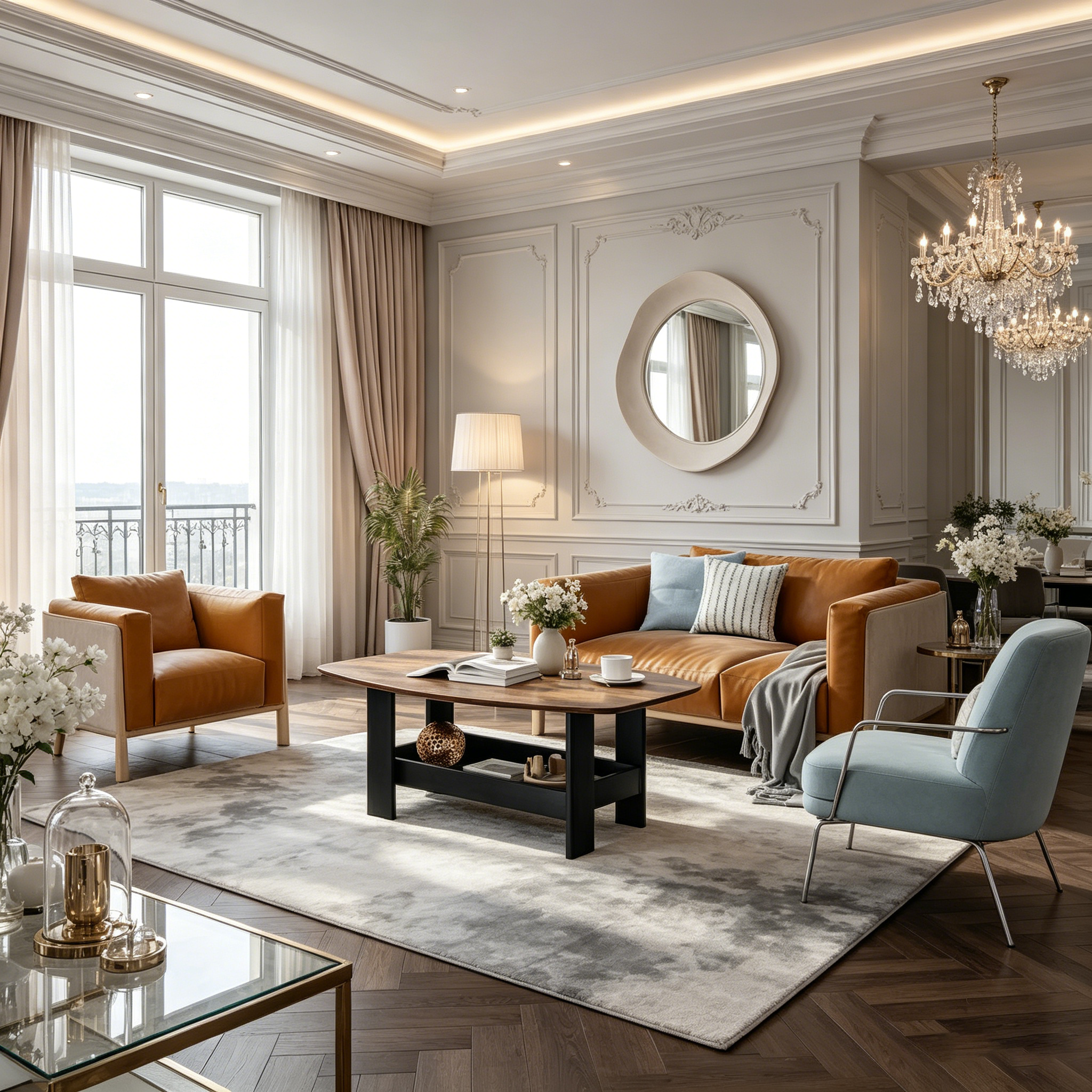 Table basse pour salon avec étagère de rangement marron