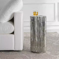 Table d'appoint en nickel noir poli