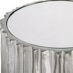 Table d'appoint en nickel noir poli