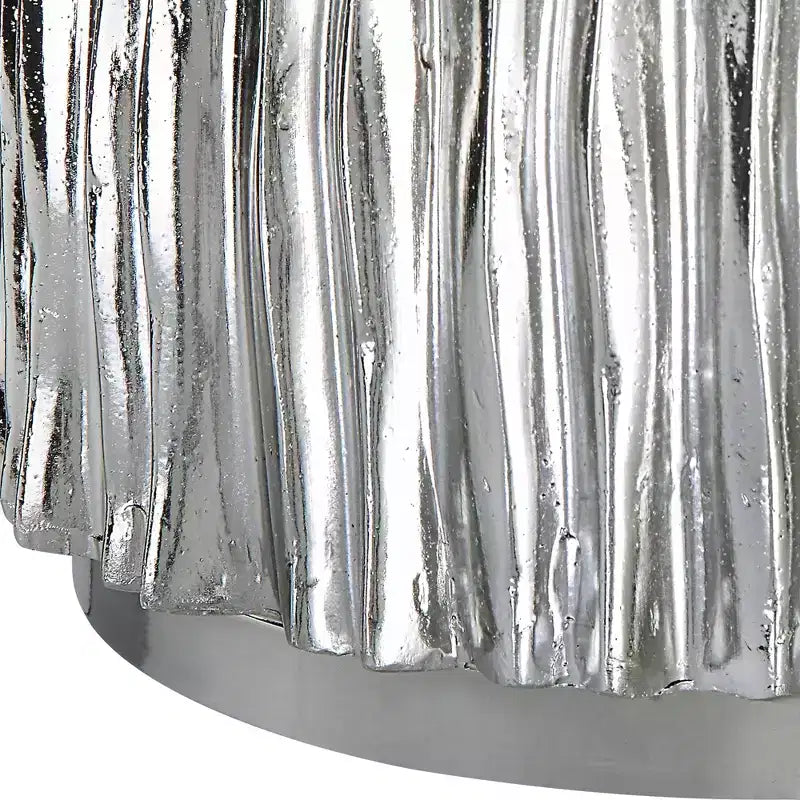 Table d'appoint en nickel noir poli