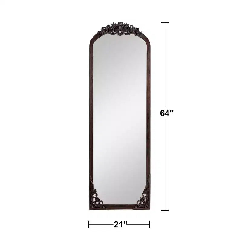 Miroir Mural Décoratif Sculpté Grand Miroir Psyché en Bois Vintage
