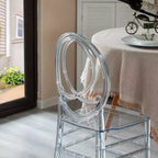 Chaise de salle à manger moderne Phénix en acrylique Chaise de fête empilable transparente