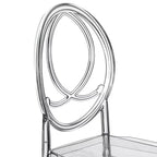 Chaise de salle à manger moderne Phénix en acrylique Chaise de fête empilable transparente